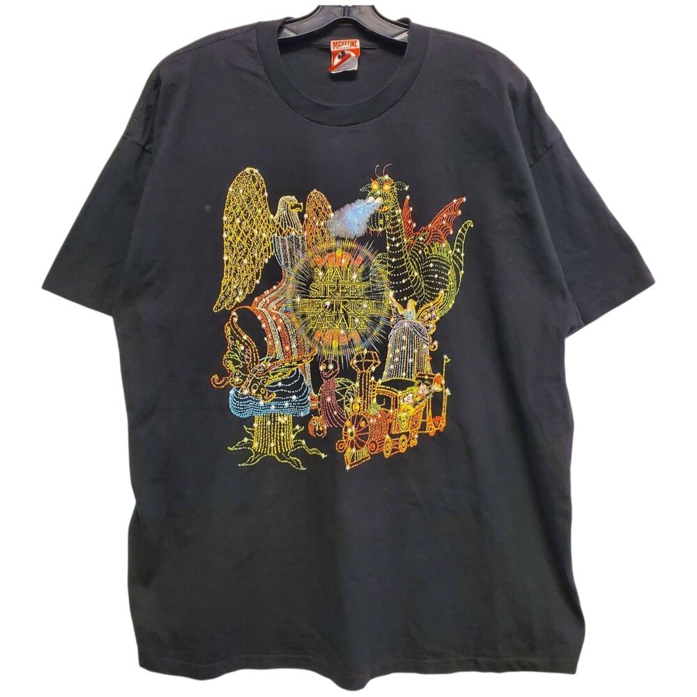 Vintage DISNEY Shirt Adult 2XL MAIN STREET ELECTRICAL PARADE Single Stitch 90s